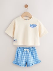 Cream Daisy Duck Top & Shorts Set (3mths-7yrs) - Image 5 of 8