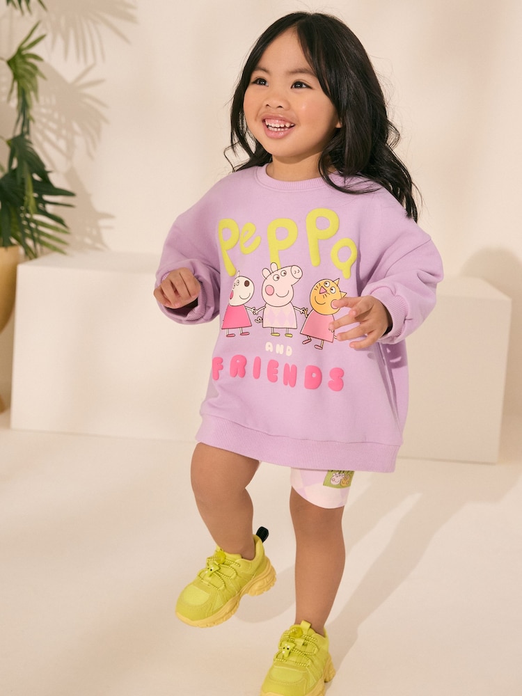 Lila - Peppa Pig Set mit Rundhals-Sweatshirt und Radlerhose (6Monate –7Jahre) - Bild 2 von 10 Lila - Peppa Pig Set mit Rundhals-Sweatshirt und Radlerhose (6Monate –7Jahre) - Bild 2 von 10