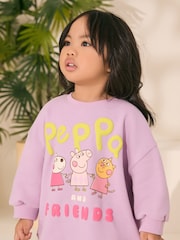 أرجواني - طقم من شورت ركوب دراجات وسويت شيرت بحافة رقبة مستديرة بتصميم Peppa Pig (6 شهور-7 سنوات) - صورة 4 من 10