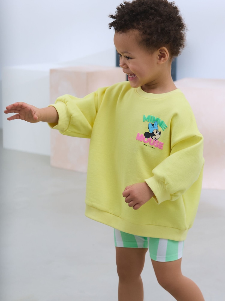 Gelb - Sweatshirt und Radlerhose im Set mit Minnie Mouse (3M.–7J.) - Bild 2 von 7 Gelb - Sweatshirt und Radlerhose im Set mit Minnie Mouse (3M.–7J.) - Bild 2 von 7