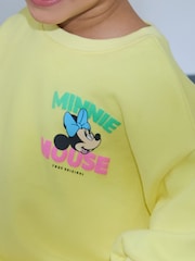 Yellow Minnie Mouse Sweatshirt & Cycle Shorts Set (3mths-7yrs) - Image 3 of 7