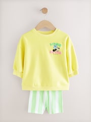 Yellow Minnie Mouse Sweatshirt & Cycle Shorts Set (3mths-7yrs) - Image 4 of 7