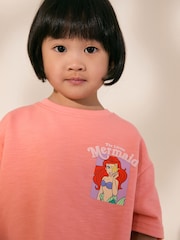 Coral Pink Little Mermaid Ariel Top & Shorts Set (3mths-7yrs) - Image 4 of 8