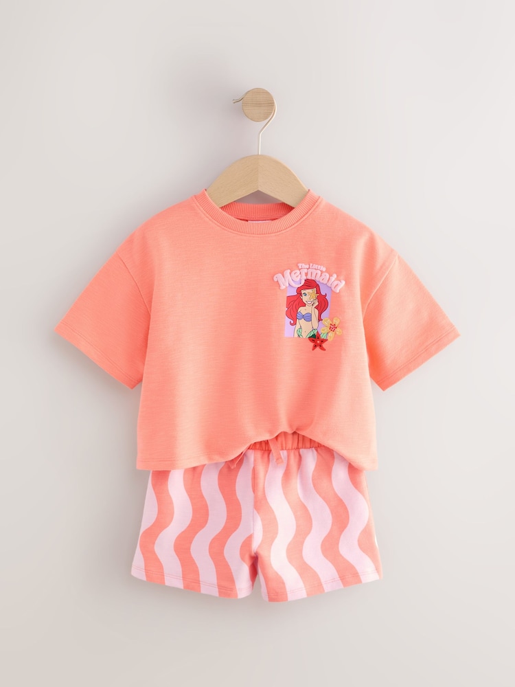 Buy Coral Pink Little Mermaid Ariel Top Shorts Set (3mths-7yrs