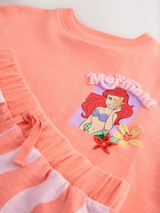 Coral Pink Little Mermaid Ariel Top & Shorts Set (3mths-7yrs) - Image 8 of 8