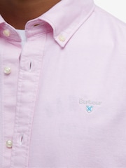 Barbour® Pink Oxtown Classic Short Sleeve Oxford 100% Cotton Shirt - Image 4 of 5