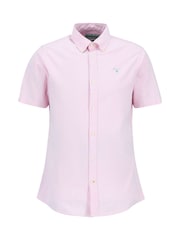 Barbour® Pink Oxtown Classic Short Sleeve Oxford 100% Cotton Shirt - Image 5 of 5