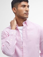 Barbour® Pink Oxtown Classic Oxford Long Sleeve 100% Cotton Shirt - Image 3 of 5