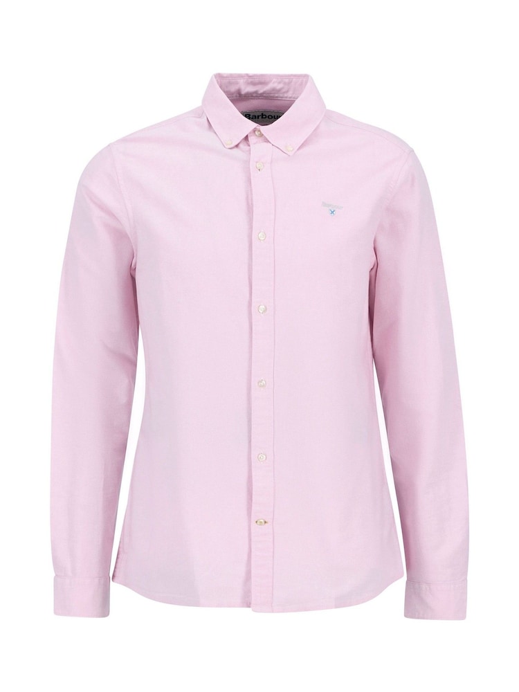 Barbour® Pink Oxtown Classic Oxford Long Sleeve 100% Cotton Shirt - Image 5 of 5