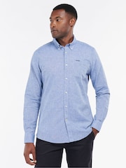 Blauw - Barbour® Nelson getailleerd overhemd - Image 1 of 4