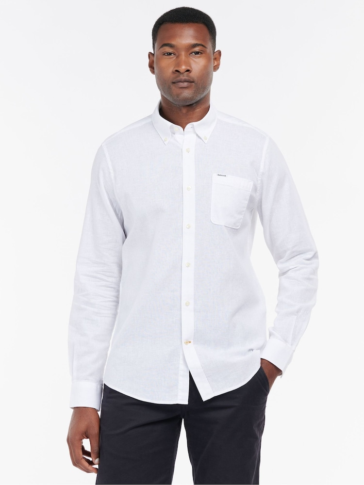 Barbour® White Nelson Tailored Shirt - Image 1 of 3