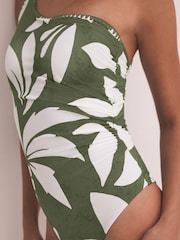Mint Velvet Italian Fabric Tummy Control One Shoulder Swimsuit - Image 4 de 7