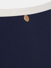 Mint Velvet Navy Piping Hardware Plunge Bikini Top - Image 9 of 10