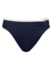 Mint Velvet Navy Piping Hardware High Leg Bikini Bottoms - Image 7 of 8