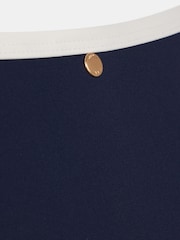 Mint Velvet Navy Piping Hardware High Leg Bikini Bottoms - Image 8 of 8