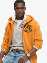 Superdry Gold 100% Cotton Vintage Athletic Zip Hoodie - Image 3 of 3