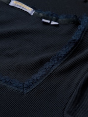 Superdry Blue Athletic Essentials Square Neck Top - Image 3 of 6