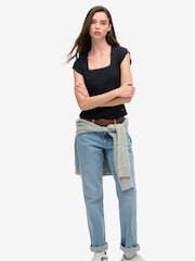 Superdry Blue Athletic Essentials Square Neck Top - Image 6 of 6