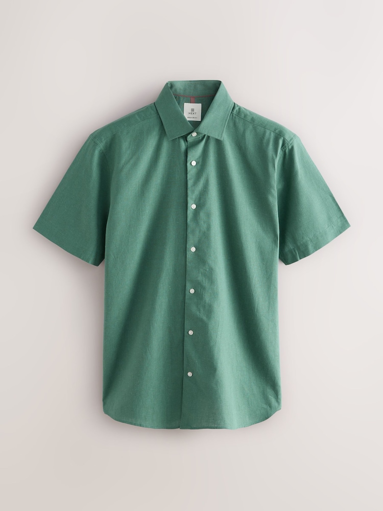 White/Light Blue/Seafoam Green - Cotton Blend Short Sleeve Shirts 3 Pack - Imagem 2 de 6