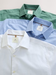 White/Light Blue/Seafoam Green - Cotton Blend Short Sleeve Shirts 3 Pack - Imagem 6 de 6
