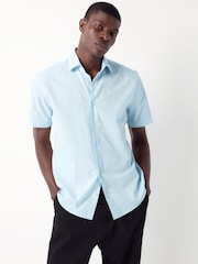 White/Light Blue - Cotton Blend Short Sleeve Shirts 2 Pack - Imagem 3 de 10