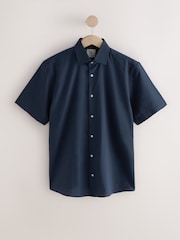 Ecru Hawaiian Print/ Navy - Cotton Blend Short Sleeve Shirts 2 Pack - Imagem 3 de 5