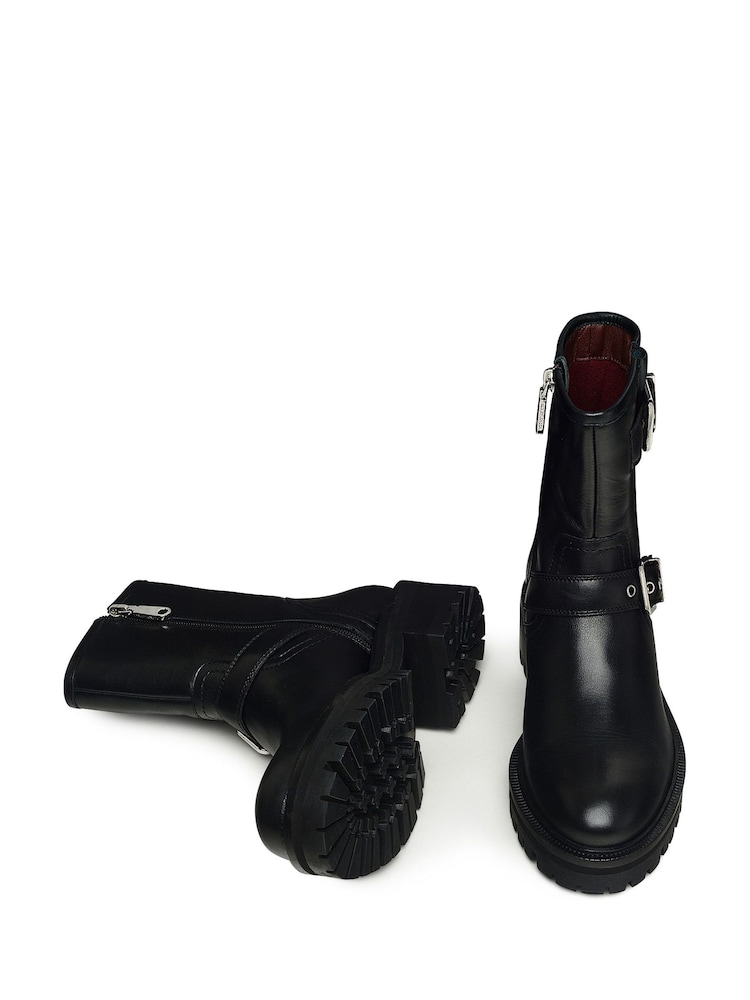 Radley London Heath Street Buckle Biker Black Boots - Image 3 of 3