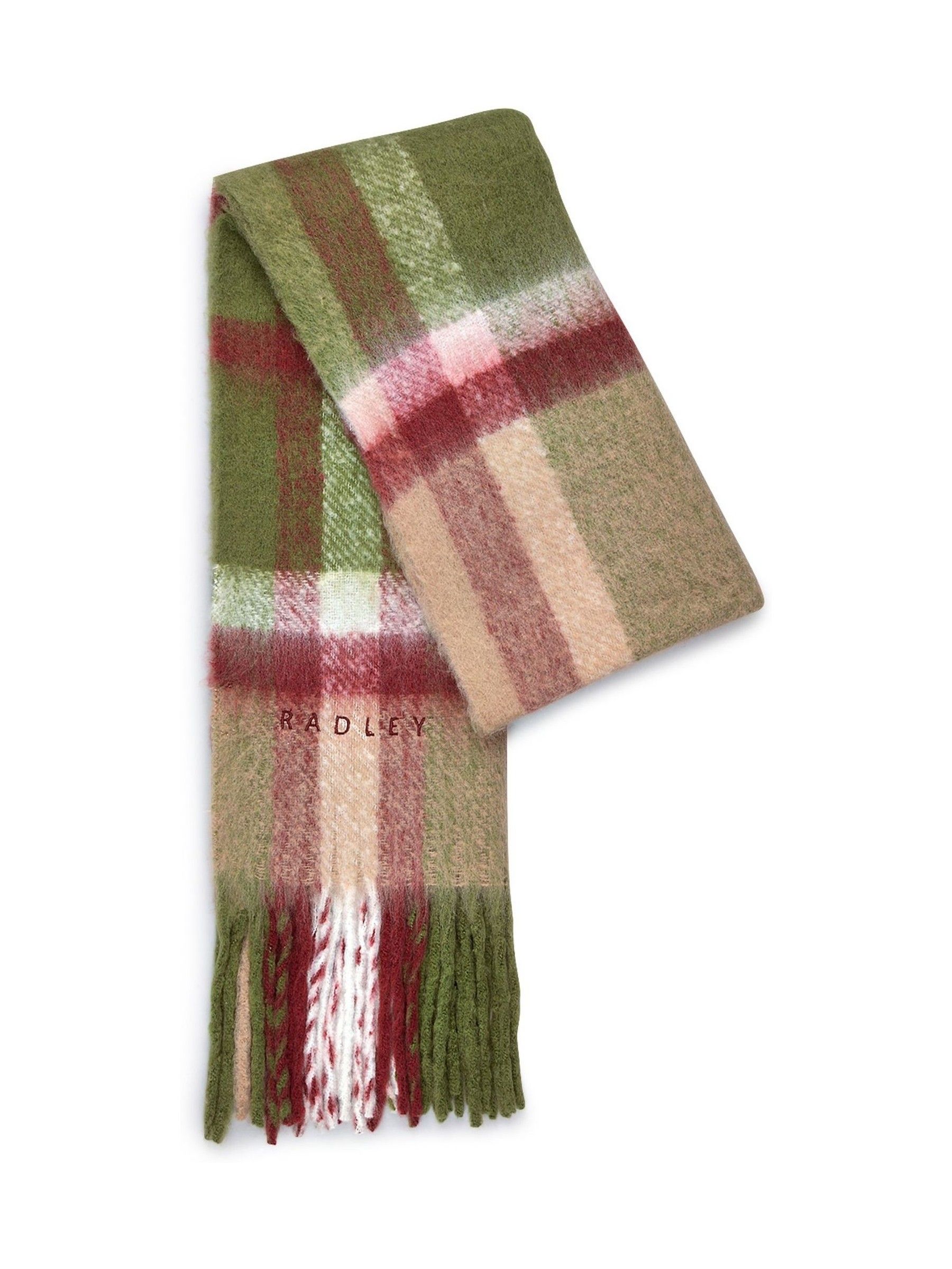 Buy Radley London Cream Fluffy Check Scarf from the Next UK online