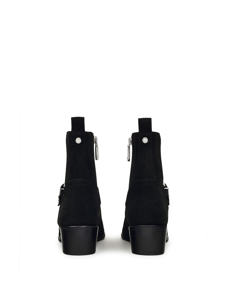 Radley London Mayflower Lane Buckle Suede Western Black Boots - Image 3 of 4