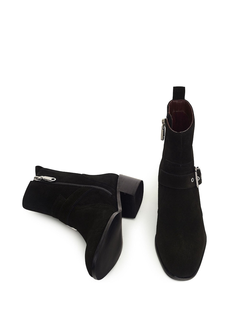 Radley London Mayflower Lane Schwarze Westernstiefel mit Schnalle aus Wildleder - Bild 4 von 4 Radley London Mayflower Lane Schwarze Westernstiefel mit Schnalle aus Wildleder - Bild 4 von 4
