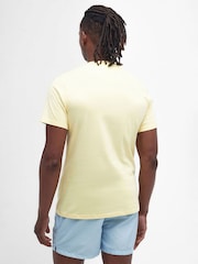 Barbour® Lemon Yellow Mens 100% Cotton Sports T-Shirt - Image 2 of 5