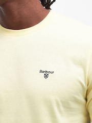 Barbour® Lemon Yellow Mens 100% Cotton Sports T-Shirt - Image 3 of 5