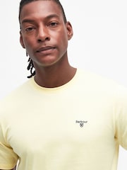 Barbour® Lemon Yellow Mens 100% Cotton Sports T-Shirt - Image 4 of 5