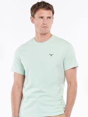 Barbour® Dusty Mint Mens 100% Cotton Sports T-Shirt - Image 1 of 4