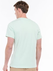 Barbour® Dusty Mint Mens 100% Cotton Sports T-Shirt - Image 2 of 4