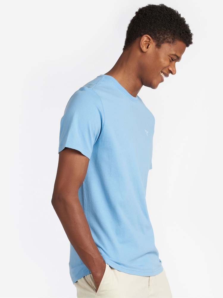 Barbour® Light Blue Mens 100% Cotton Sports T-Shirt - Image 1 of 5