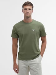 Barbour® Olive Green Mens 100% Cotton Sports T-Shirt - Image 1 of 3