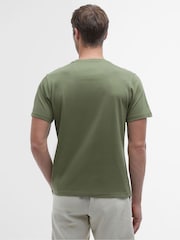 Barbour® Olive Green Mens 100% Cotton Sports T-Shirt - Image 2 of 3
