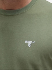 Barbour® Olive Green Mens 100% Cotton Sports T-Shirt - Image 3 of 3