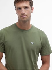 Barbour® Olive Green Mens Sports T-Shirt - Image 4 of 7