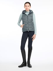 Young Rider Milly Puffer Petrol Gilet - Image 1 of 5
