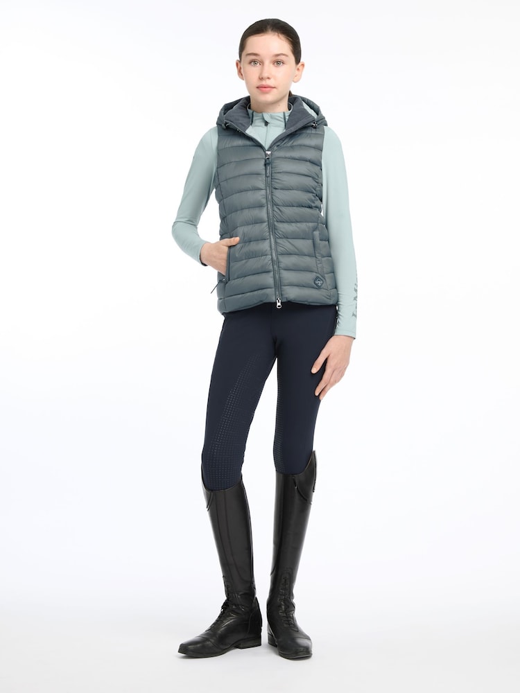 Young Rider Milly Puffer Petrol Gilet - Image 1 of 5
