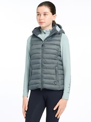 Young Rider Milly Puffer Petrol Gilet - Image 2 of 5