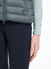 Young Rider Milly Puffer Petrol Gilet - Image 3 of 5