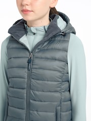 Young Rider Milly Puffer Petrol Gilet - Image 4 of 5