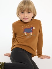 أصفر - LeMieux Mini Jessie Long Sleeve 100% Cotton Top - صورة 5 من 5
