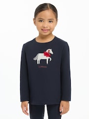 أزرق - LeMieux Mini Jessie Long Sleeve 100% Cotton Top - صورة 2 من 5