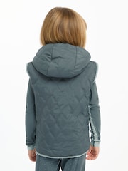 Mini Elsie Reversible Petrol Gilet - Image 3 of 5
