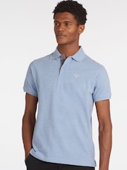 Barbour® Light Blue 100% Cotton Classic Polo Shirt - Image 1 of 4