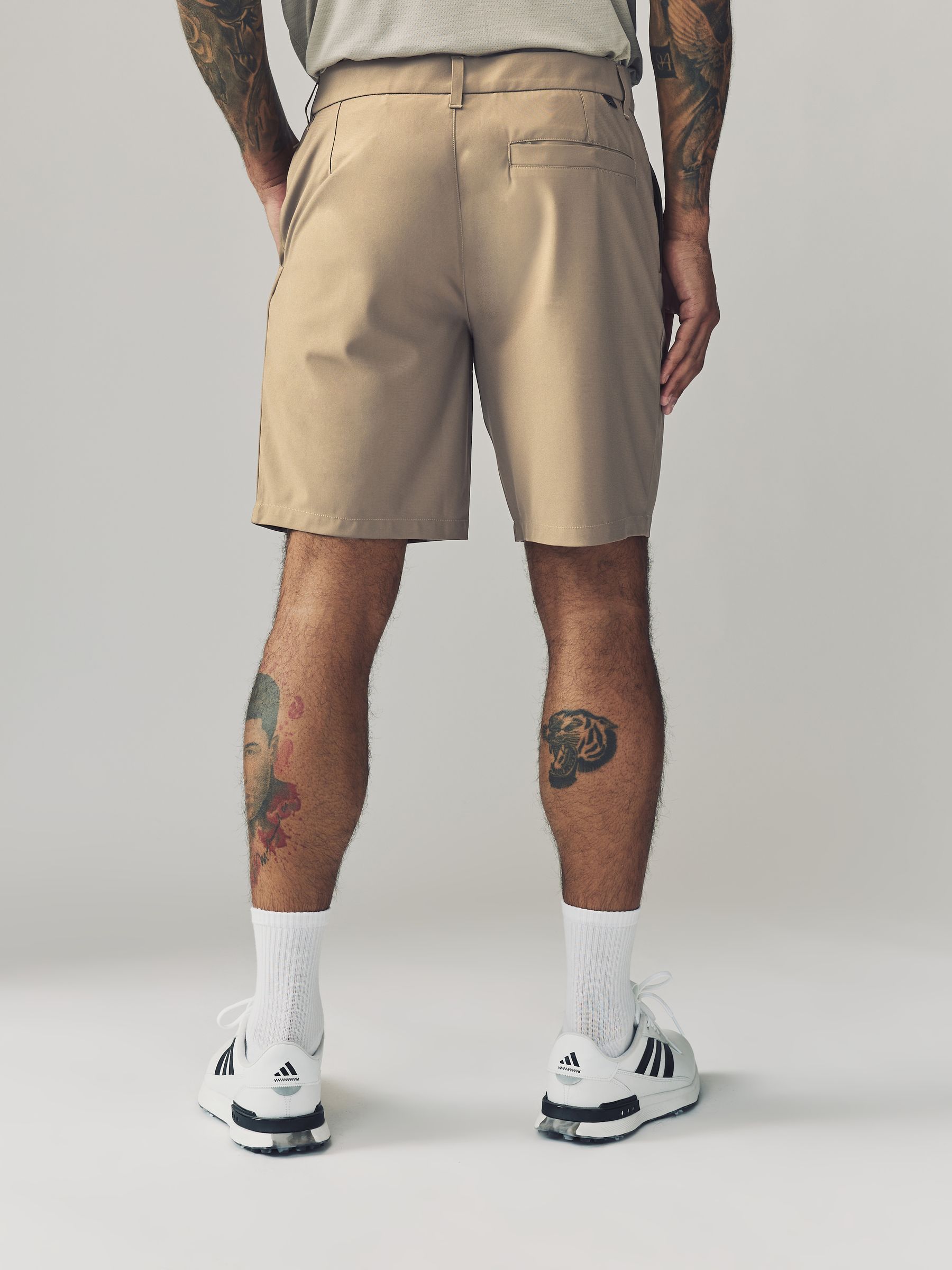 Buy Neutral Stone Active Golf Shorts from Next Canada